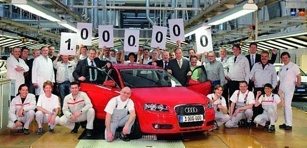 Millionster Audi A3 der zweiten Generation rollt vom Band. Foto: Auto-Reporter/Audi